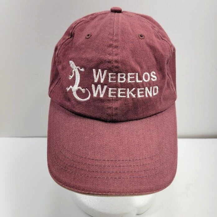 Webelos Weekend Staff Hat Cap Strap Back Red Mens